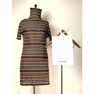 プリーツプリーズイッセイミヤケ(PLEATS PLEASE ISSEY MIYAKE)の【ほぼ未使用】PLEATS PLEASE ハイネック　ワンピース　サイズ3(ミニワンピース)