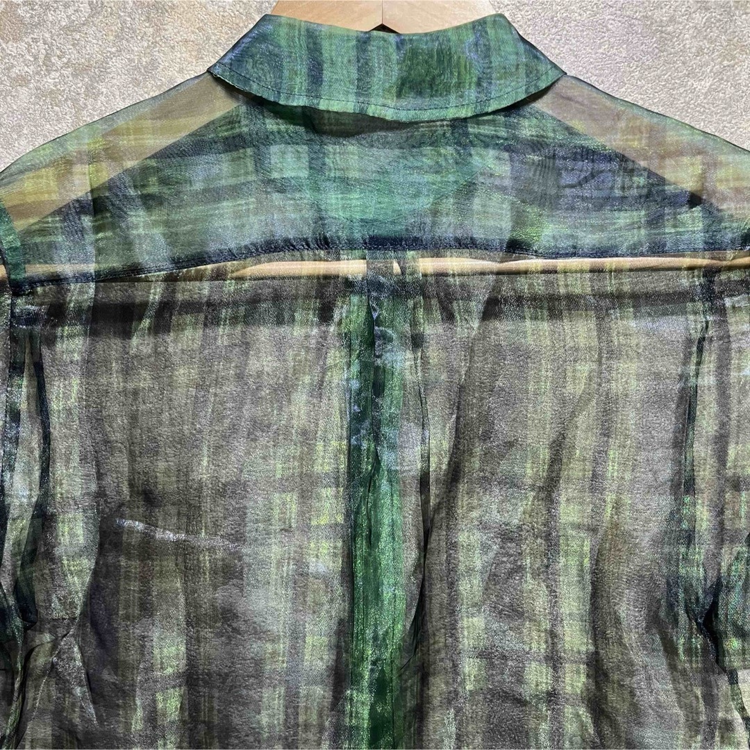 Y's(ワイズ)のY's ワイズ シースルー チェックシャツ レディースのトップス(シャツ/ブラウス(半袖/袖なし))の商品写真