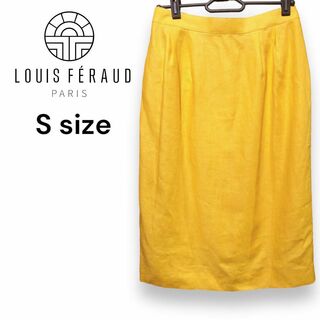 Louis Feraud ルイフェロー イエロー 黄色 膝丈スカート(ひざ丈スカート)