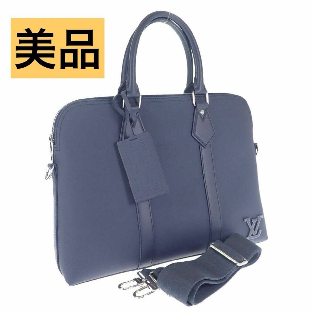 LOUIS VUITTON(ルイヴィトン)の【Louis Vuitton】 ルイヴィトン バッグ ネイビー メンズ メンズのバッグ(ビジネスバッグ)の商品写真