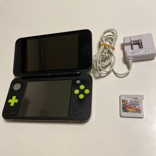 ニンテンドー2DS(ニンテンドー2DS)のNEWニンテンドー2DS LL 本体ブラック✖️グリーン　液晶美品(携帯用ゲーム機本体)