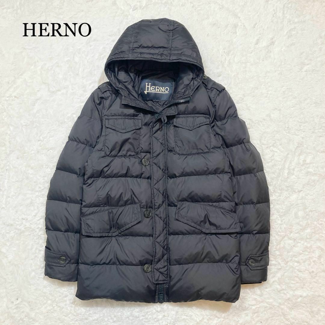 HERNO(ヘルノ)の【極美品】HERNO ヘルノ ダウンジャケット N-3B ポーラテック ブラック メンズのジャケット/アウター(ダウンジャケット)の商品写真