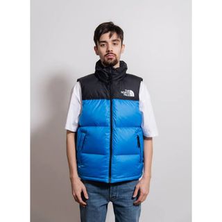 ノースフェイス(THE NORTH FACE) ダウンベスト(メンズ)（ブルー