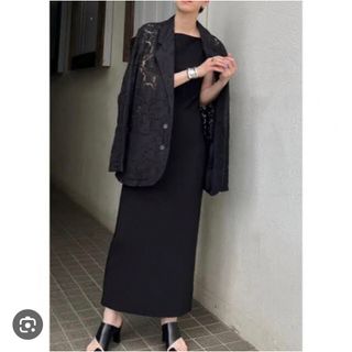 トゥデイフル(TODAYFUL)のトゥデイフル Lace Over Jacket レースジャケット 黒 38(テーラードジャケット)