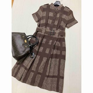 BURBERRY - 美品 バーバリー ロンドン シルク ワンピース チェックの