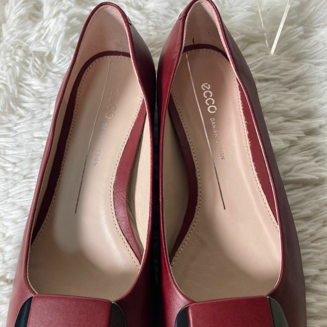未使用品 ecco エコー 本革 レザー パンプス フラットシューズ 22.5 未使用品 ecco エコー 本革 レザー パンプス フラットシューズ 22.5