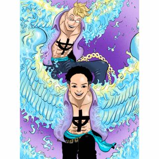 ONE PIECE 似顔絵イラスト　マルコ　誕生日プレゼント　結婚祝い　こども(その他)