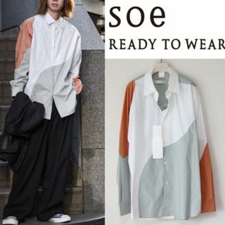 ソーイ(SOE)の新品タグ付き【soeソーイ×PRE_】3CC Shirt シャツ 2(M-L)(シャツ)