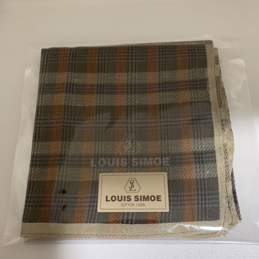 【新品未使用品】LOUIS SIMOE ハンカチ 1枚 女性にも メンズのファッション小物(ハンカチ/ポケットチーフ)の商品写真