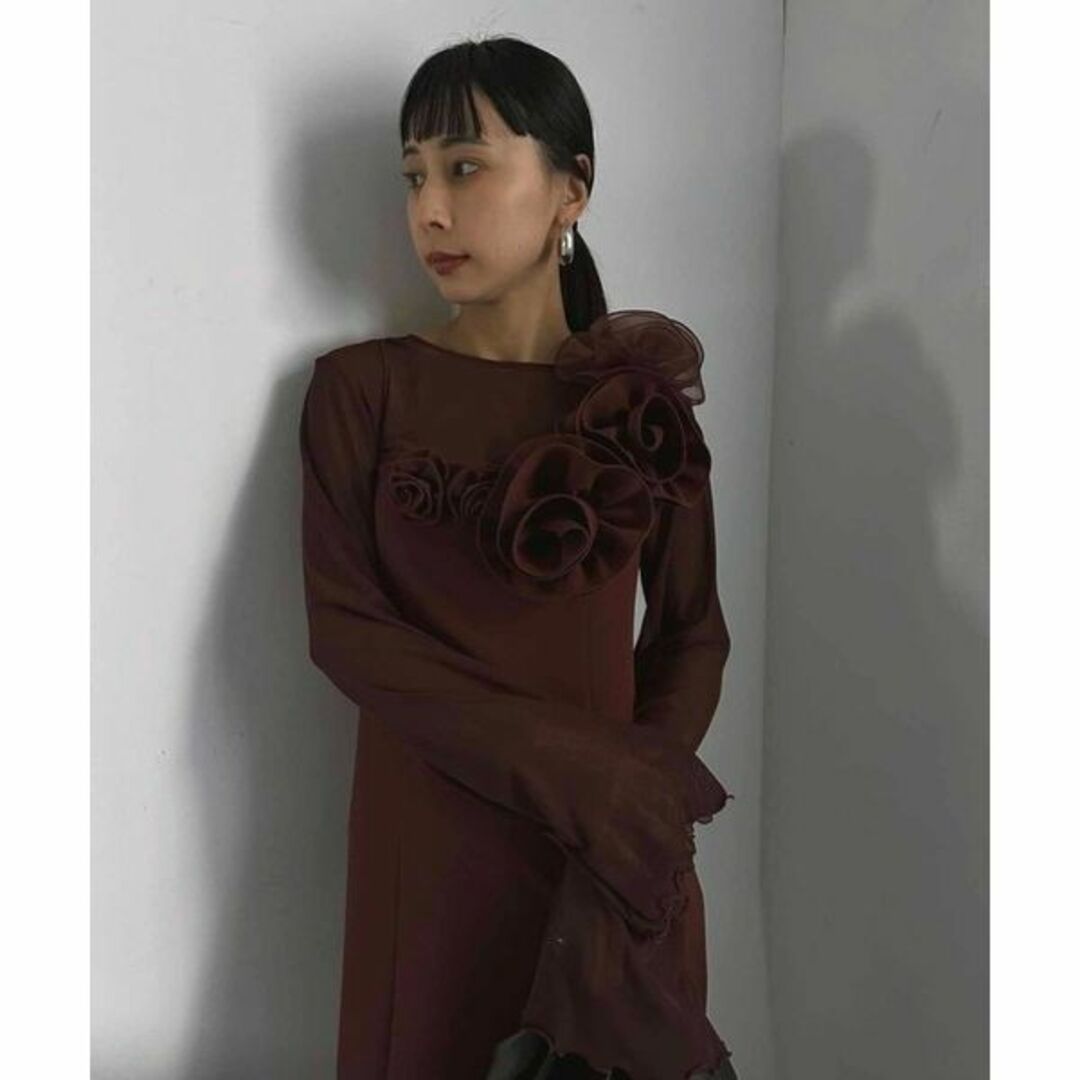 Ameri VINTAGE(アメリヴィンテージ)のAMERI  CHERRY ROSE DRESS レディースのワンピース(ロングワンピース/マキシワンピース)の商品写真