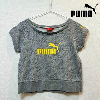 プーマ(PUMA)の【美品】PUMA(プーマ) 総ロゴ半袖スウェットトップス プルオーバー Tシャツ(Tシャツ(半袖/袖なし))