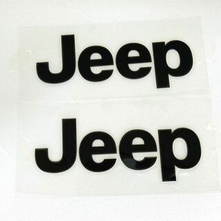 ジープ(Jeep)のJeep (ジープ）　 ステッカー　デカール　ブラック　　２枚セット(車外アクセサリ)