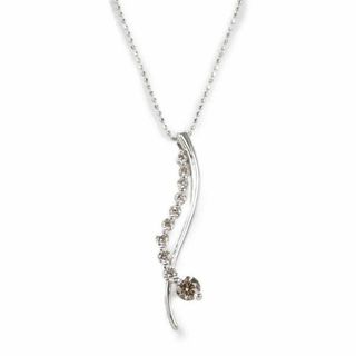 K18WG デザイン ネックレス ダイヤ 0.31/0.25ct(ネックレス)