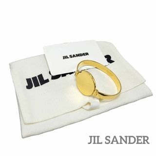 ジルサンダー(Jil Sander)の【美品】JIL SANDER バングル GP ラウンド プレート M ゴールド(ブレスレット/バングル)