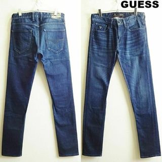 ゲス(GUESS)のGUESS　スリムテーパードデニム　W78cm　ストレッチ　濃青　メキシコ　ゲス(デニム/ジーンズ)