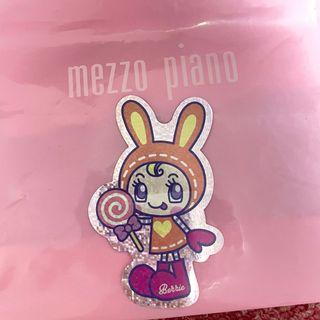 メゾピアノ(mezzo piano)の【ラスト１つ】ベリエちゃん　メゾピアノ　キラキラホログラム　ステッカー　オレンジ(キャラクターグッズ)