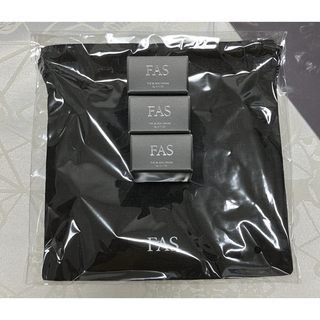FAS ザ ブラック クリーム 5g x 3 サンプルセット 専用巾着袋/ポーチ(フェイスクリーム)