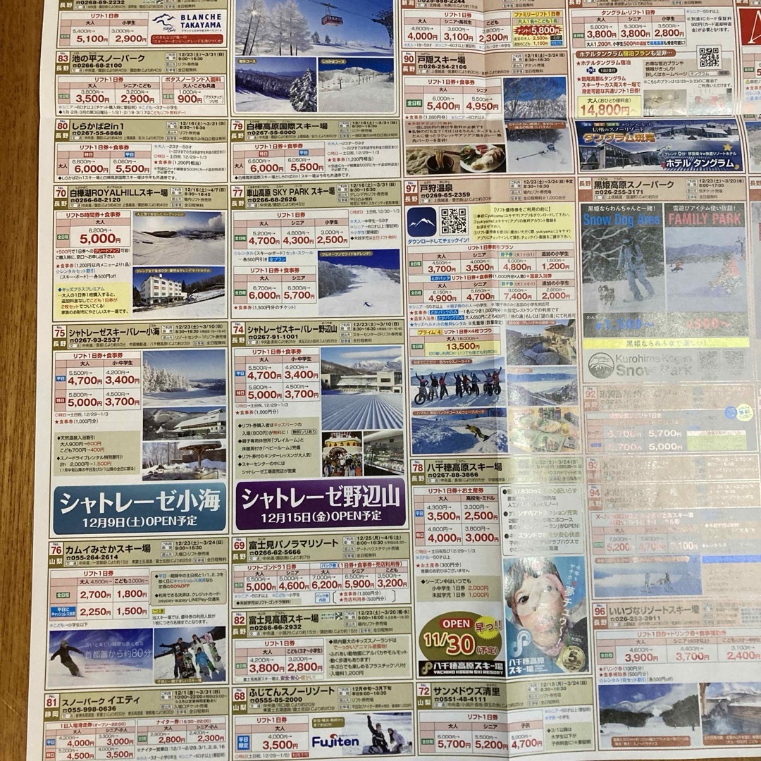 リフト優待券　2024  87ゲレンデ　2枚セット チケットの施設利用券(スキー場)の商品写真