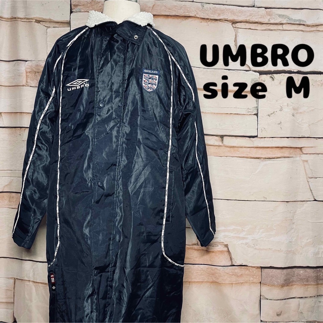 UMBRO(アンブロ)のUMBRO ベンチコート ロングコート イングランド代表 刺繍ロゴ 90s スポーツ/アウトドアのサッカー/フットサル(ウェア)の商品写真