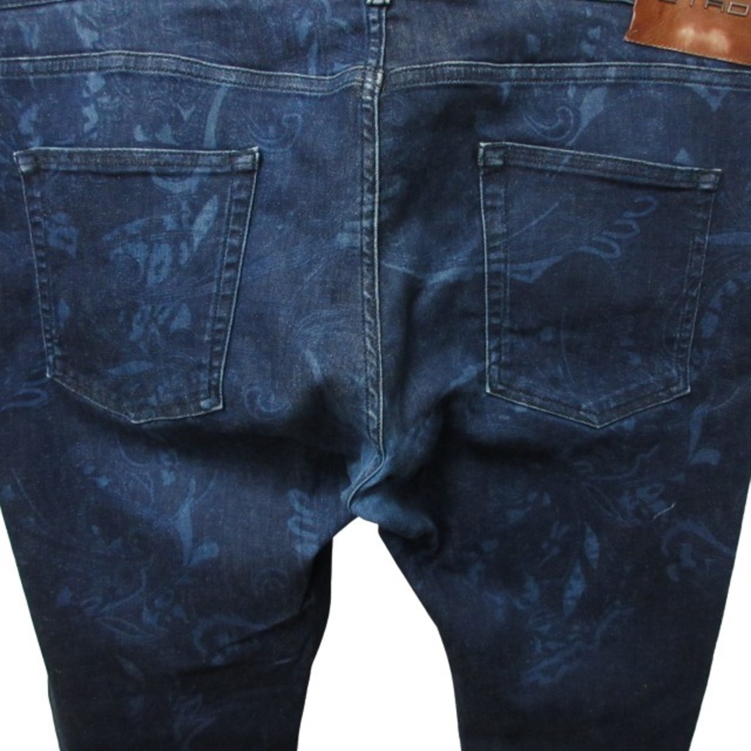 ETRO(エトロ)のエトロ 美品 ペイズリー デニム ジーンズ 総柄 青 40 約L IBO47 メンズのパンツ(デニム/ジーンズ)の商品写真