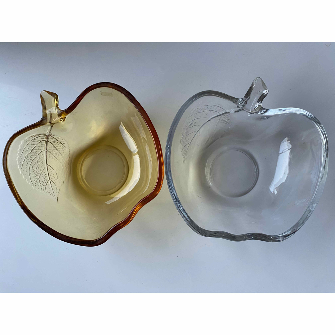 SOGA GLASS《Apple Line》リンゴ型 ガラス小鉢  ぶどう 皿 インテリア/住まい/日用品のキッチン/食器(食器)の商品写真