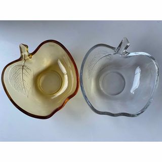 SOGA GLASS《Apple Line》リンゴ型 ガラス小鉢  ぶどう 皿(食器)