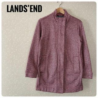 LANDS’END - 美品‼LANDS’ENDレディースジャケット　ツイードソフト ジップ厚手　М