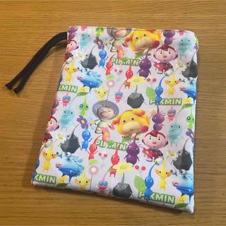 handmade ♡ コップ袋 ピクミン パープル 巾着(外出用品)