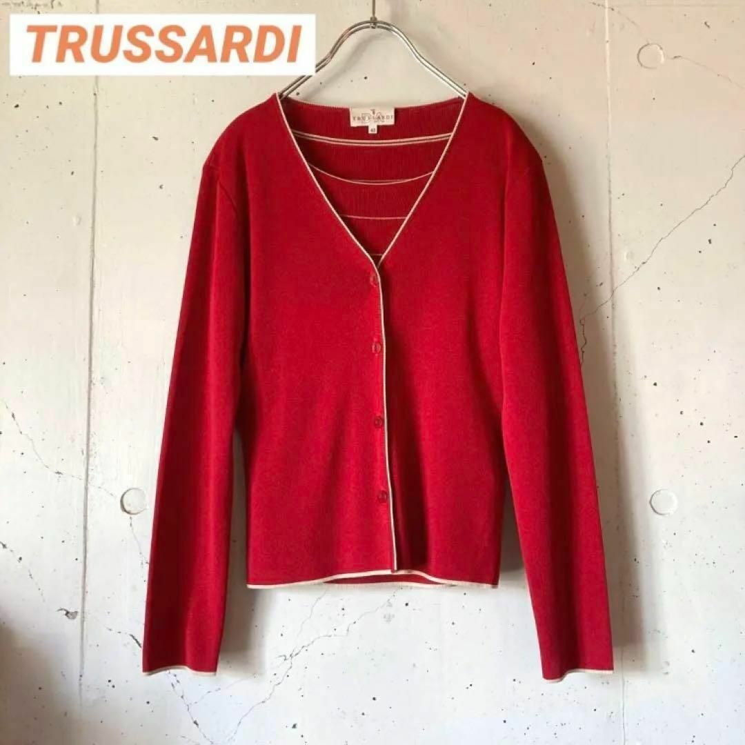 Trussardi(トラサルディ)の【美品】トラサルディ　アンサンブル　カーディガン　カットソー　キング社 レディースのトップス(アンサンブル)の商品写真