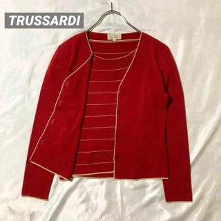 トラサルディ(Trussardi)の【美品】トラサルディ　アンサンブル　カーディガン　カットソー　キング社(アンサンブル)