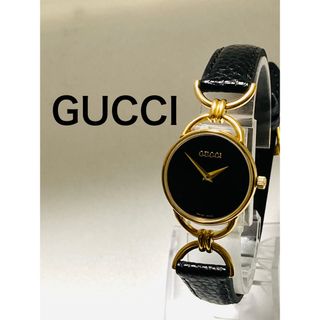 グッチ(Gucci)の極美品！　GUCCI グッチ　電池&ベルト新品　留め具純正　レディース腕時計(腕時計)