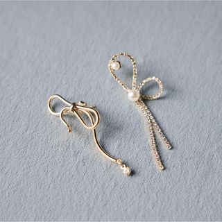 ハーリップトゥ(Her lip to)のherlipto AsymmetryDoubleRibbonEarrings(イヤリング)