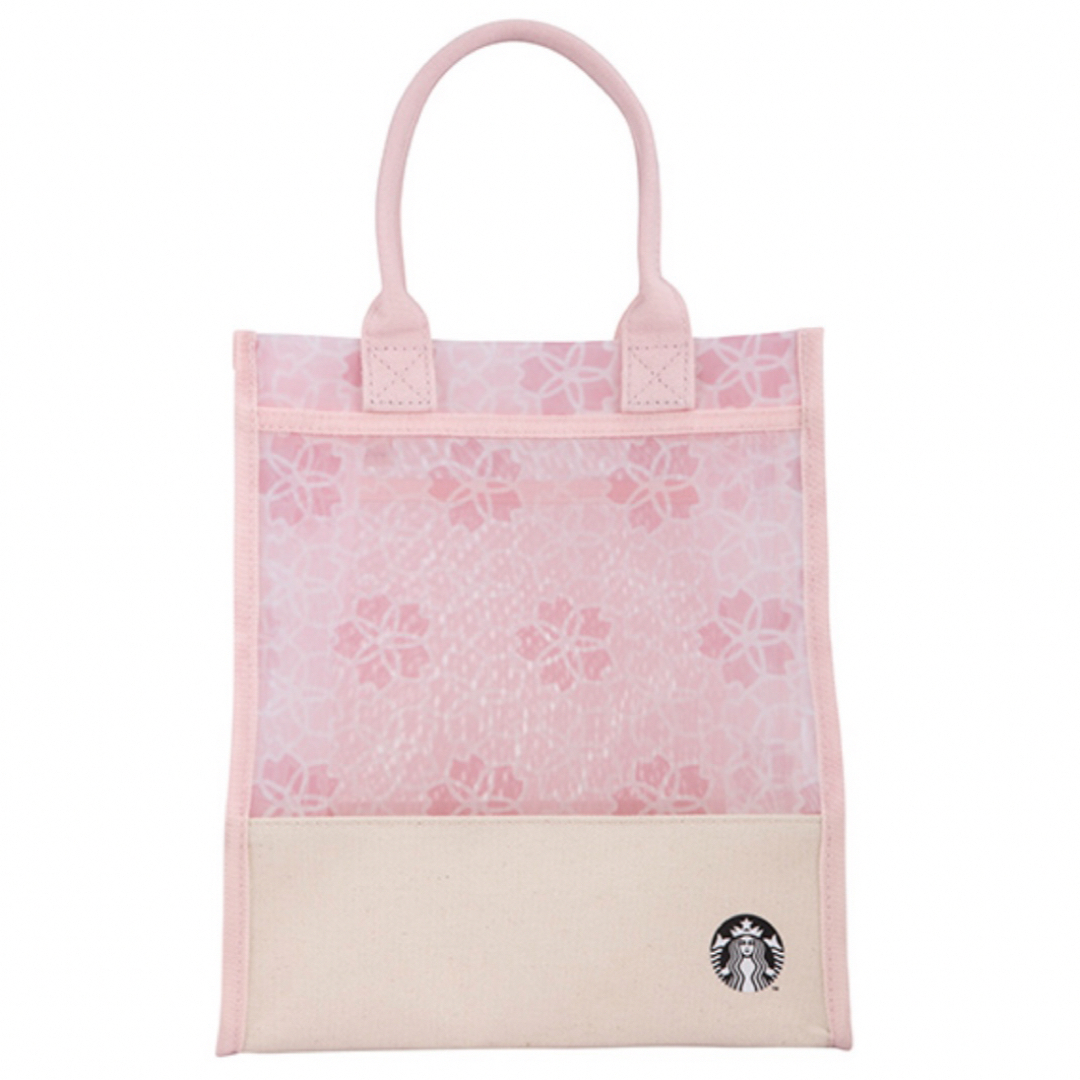 Starbucks(スターバックス)の新作 台湾 スターバックス 桜 漁師網 トートバッグ 海外 スタバ 花びら レディースのバッグ(トートバッグ)の商品写真