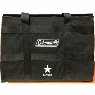 コールマン(Coleman)のコールマン x サッポロ 保冷バッグ ソフトクーラー ラージサイズ ブラック(ノベルティグッズ)