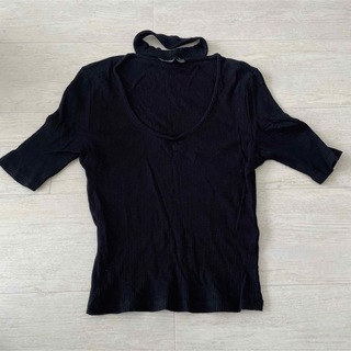 ベルシュカ(Bershka)のベルシュカ  Bershka レディースTシャツ　M 黒　ブラック(Tシャツ(半袖/袖なし))