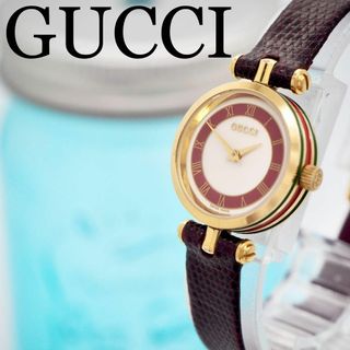 グッチ(Gucci)の90【美品】箱付き　グッチ時計　ローマ文字　シェリーライン　レディース腕時計(腕時計)