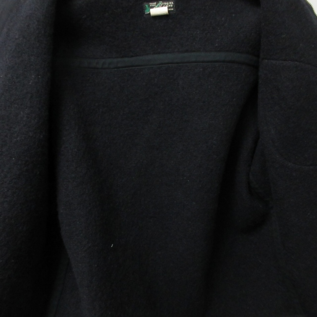 Sugar Cane(シュガーケーン)のシュガーケーン 美品 ビーチクロスジャケット ニットブルゾン 黒 38 約L メンズのジャケット/アウター(ブルゾン)の商品写真