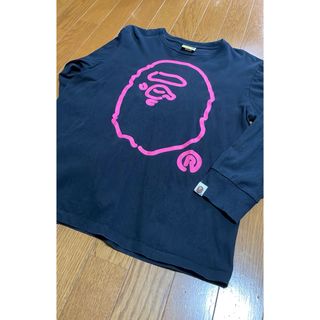 アベイシングエイプ(A BATHING APE)のアベイシングエイプ　ロンT  ブラック　ベイプ　BAPE bape ロングシャツ(Tシャツ/カットソー(七分/長袖))