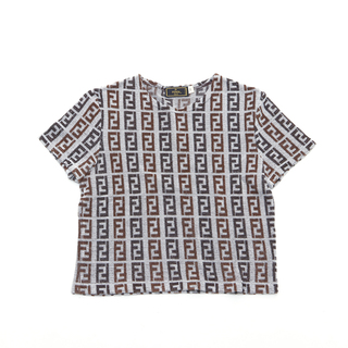 フェンディ(FENDI)のフェンディ FENDI ズッカ ビンテージ サイズ42 半袖Ｔシャツ コットン(Tシャツ(半袖/袖なし))