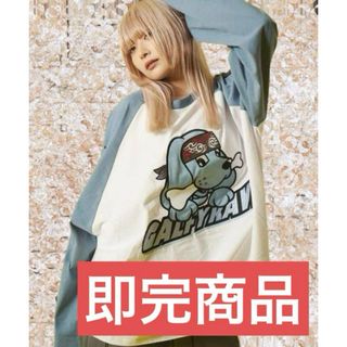 ガルフィー(GALFY)のGALFY チーマー大長袖ロン　TEE ブルー　大型犬(Tシャツ/カットソー(七分/長袖))