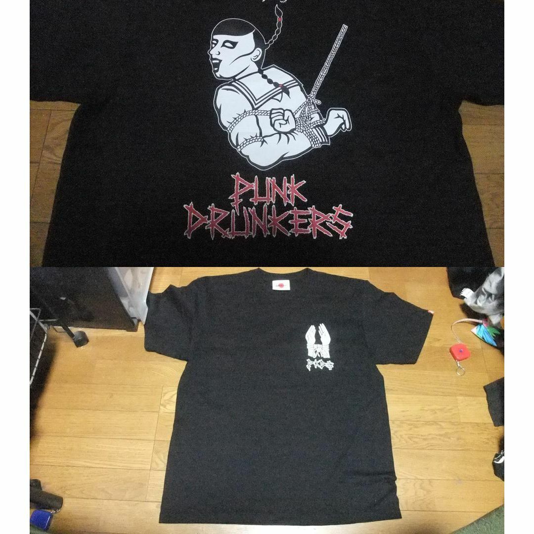 PUNK DRUNKERS(パンクドランカーズ)の未使用 SM パンクドランカーズ punkdrunkers Tシャツ 黒 XL メンズのトップス(Tシャツ/カットソー(半袖/袖なし))の商品写真