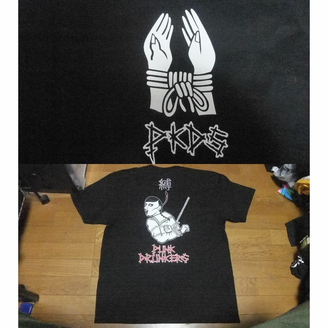 PUNK DRUNKERS(パンクドランカーズ)の未使用 SM パンクドランカーズ punkdrunkers Tシャツ 黒 XL メンズのトップス(Tシャツ/カットソー(半袖/袖なし))の商品写真