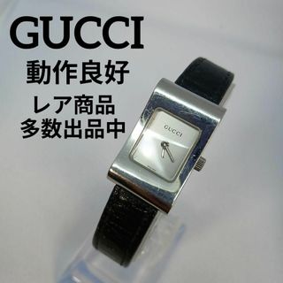 グッチ(Gucci)の670美品　グッチ　腕時計　クオーツ　スクエア　レザーベルト　2300L(腕時計)