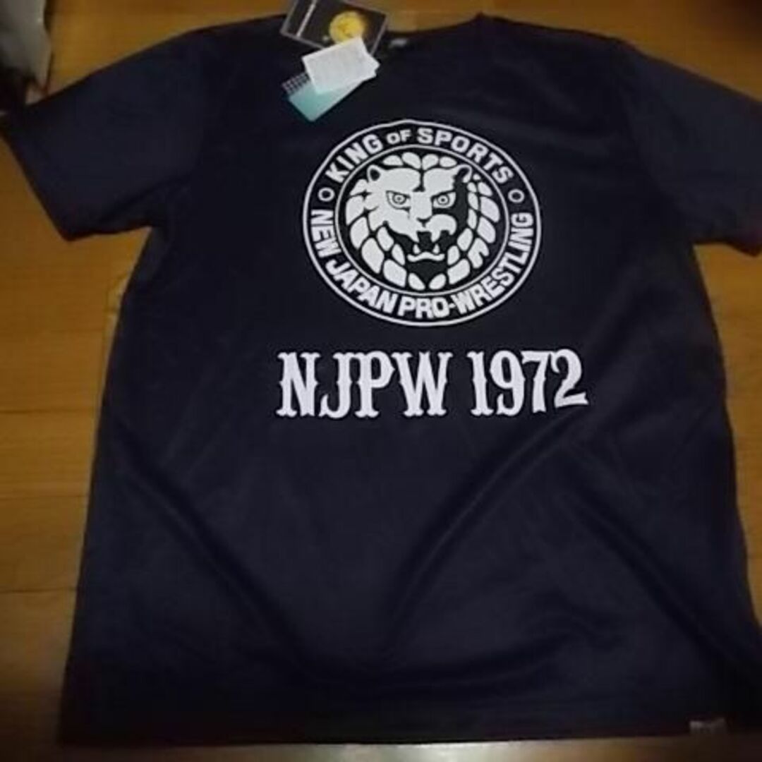 新品 新日本プロレス ライオン Tシャツ LL ネイビー XL 紺 ドライ メンズのトップス(Tシャツ/カットソー(半袖/袖なし))の商品写真