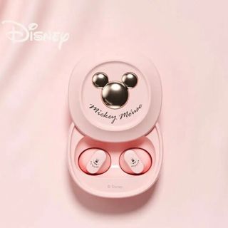 ディズニー(Disney)のディズニー　ワイヤレス　イヤフォン　ピンク(ヘッドフォン/イヤフォン)