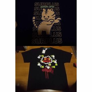 キューン(CUNE)の新品 cune キューン うさぎ 追いプリント 虎ちゃん Tシャツ XL 黒(Tシャツ/カットソー(半袖/袖なし))