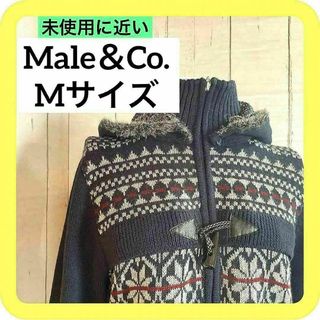 《極美品》Male＆Co. セーター　Mサイズ　フード取り外し可　ネイビー(ニット/セーター)