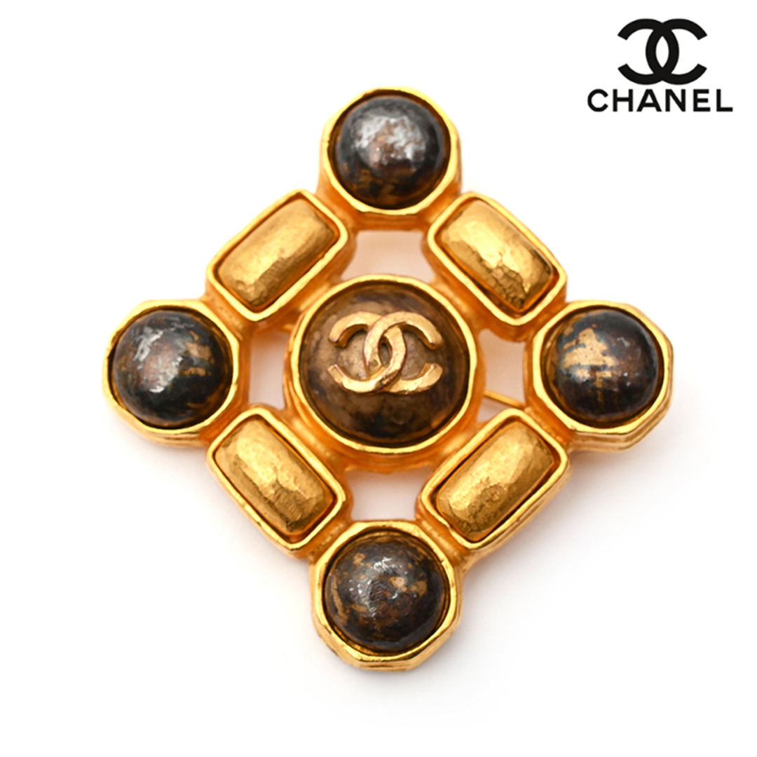 CHANEL(シャネル)のシャネル CHANEL ココマーク 菱形  カラーストーン ブローチ レディースのアクセサリー(ブローチ/コサージュ)の商品写真