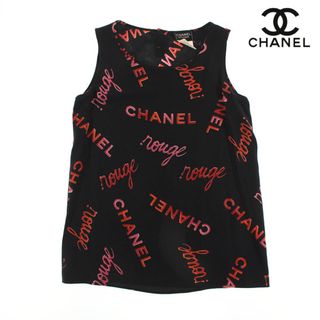 シャネル(CHANEL)のシャネル CHANEL ルージュ シルク ノースリーブ カットソー(カットソー(長袖/七分))