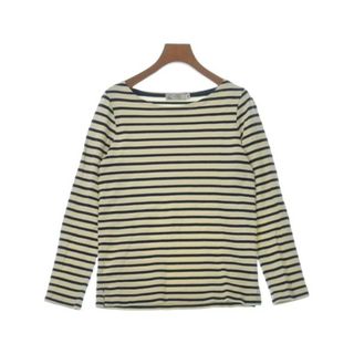 プチバトー(PETIT BATEAU)のPETIT BATEAU Tシャツ・カットソー XS 白x紺(ボーダー) 【古着】【中古】(カットソー(半袖/袖なし))